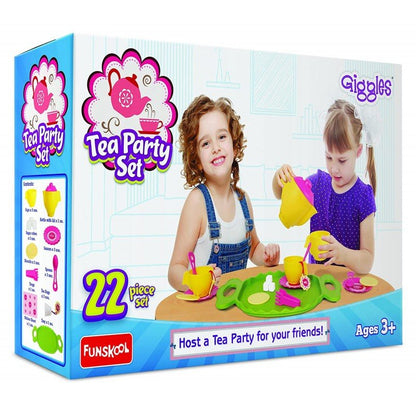 GIGGLES 22 PC Tea Party Set - Multi-color, BPA Free, Perfect for Girls 3+ Years