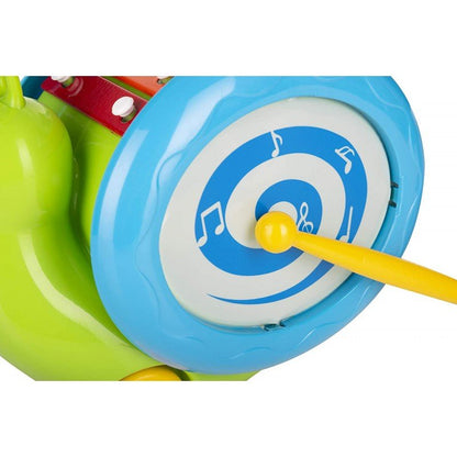 Musical Snail, 3-in-1 Toy for Kids - Pull-Along, Xylophone, Drum & Walking Companion