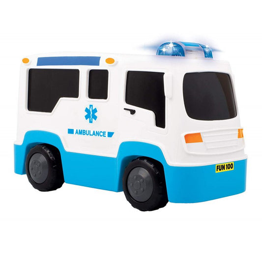 Giggles Rescue Ambulance - Activity Toy Vehicle with Lights & Sounds, Free Wheels Movement