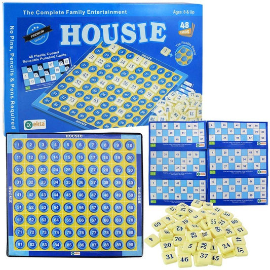 Ekta Housie Deluxe Family Board Game (Multicolour) The Complete Family Entertainment Game,for 8+ Years