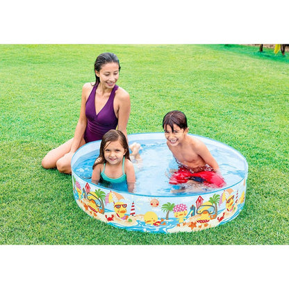 INTEX SNAPSET WATER POOL - 4 FEET 10 INCH HEIGHT , REPAIR PATCH INCLUDED FOR 3 YEAR AND ABOVE KIDS 58477