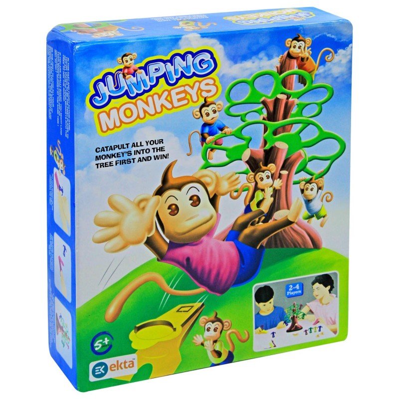 EKTA JUMPING MONKEYS JUMPING BIG BOARD GAME FAMILY GAME, MULTI COLOR FOR 5 YEAR AND ABOVE BOY AND GIRLS