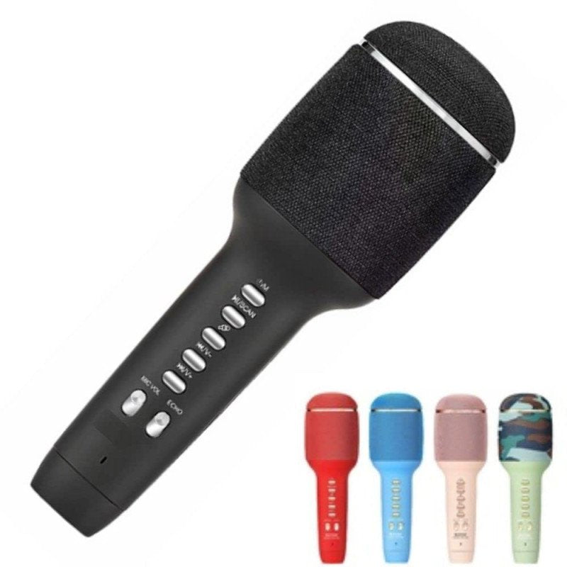 MM TOYS (Karaoke) Wireless Connection Mike Bluetooth Microphone with Audio Recording , USB Support , Voice Changer For Kids And Adults