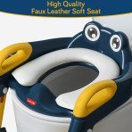 LuvLap Trainer Potty Seat with Ladder, 18m-4yrs, Safety Features, Easy Clean, Fits Most Toilets, Foldable Design, Color