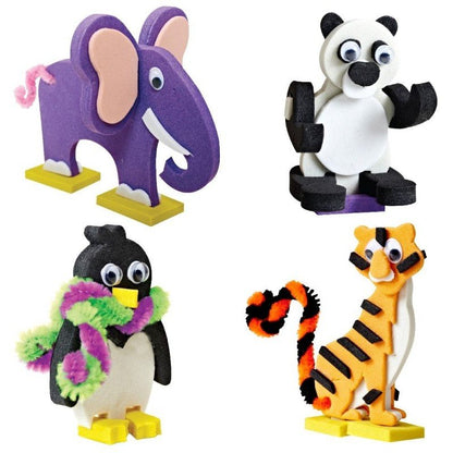 ANIMALS AROUND THE WORLD MAKE 13 ANIMALS 3D INCLUDE 100+ PCS EDUCATIONAL TOY AND 3D PUZZLE FOR 5 YEAR BOYS AND GIRLS