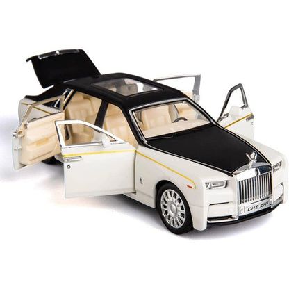MM TOYS Rolls-Royce Phantom 1:32 Diecast Alloy Type Pullback Car - Luxury Toy with Realistic Details, Ages 3+ Color May Vary