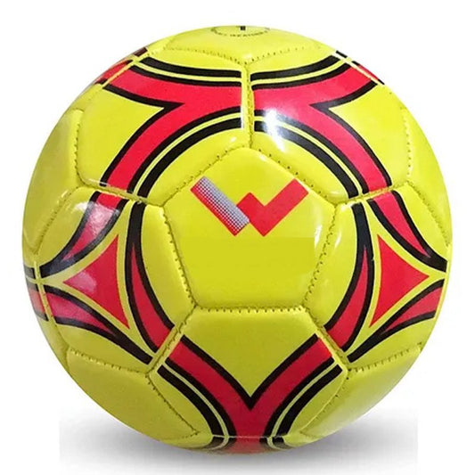MM TOYS HIGH QUALITY PVC FOOTBALL 3 NO SIZE FOR AGE 3 TO 10 YEARS PACK OF 1 PC FREE INFLATING PIN - MULTICOLOR DESIGN AND COLOR