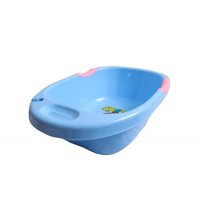 MM TOYS Baby Bath Tub Plastic | Medium Size for 0+ Month Baby Infants | With Drain Hole Lock | Plastic