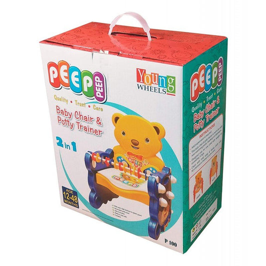 PEEP 100 POTTY TRAINING 2 IN 1 SEAT CUM NORMAL CHAIR FOR 6 MONTHS TO 3 YEAR OLD KIDS- MULTI COLOR