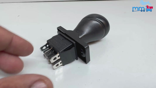 MM TOYS Forward & Backward Gear Lever Type Shift Switch with Knob for Children's Electric Powered Cars- Black