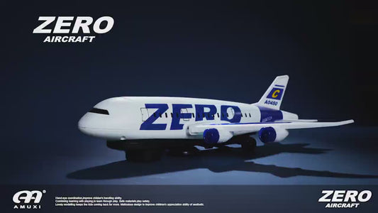 MM TOYS Zero Aircraft: Airplane Toy with Engaging Music, Vibrant Lights, & 360 Degree Movements - Battery-Operated