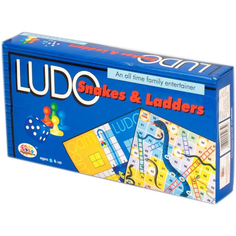 Ekta Snakes and Ladders Ludo Game | Fun-Filled Family Entertainment | Suitable for Ages 4+