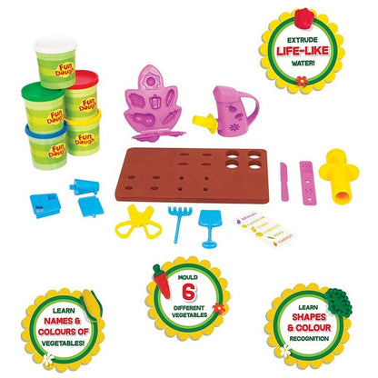 Funskool Summer Gardening Fun Dough Set | 20 Pieces & 5 Color Tubs | Ideal for Ages 3+