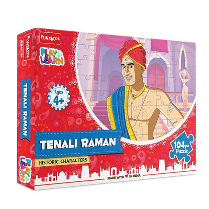 Funskool Tenali Raman Historic Characters Puzzle - 104 Pcs Board Game for Kids - Fun & Educational