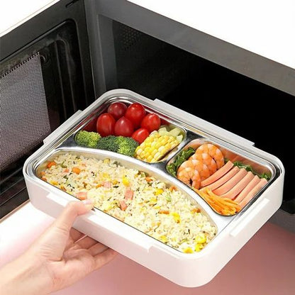 MM TOYS Lunch Box Compartment Stainless Steel Inner 850 ML